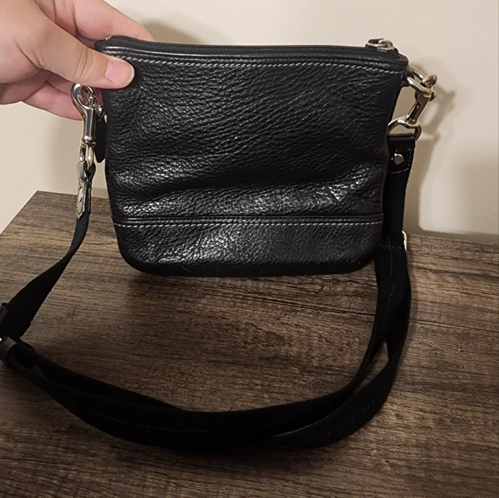 Coach Black Leather Mini Crossbody Bag - Picture 4 of 5